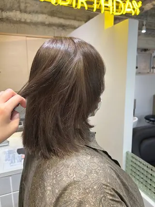 カラー UNBIRTHDAY ゆづみのヘアスタイル