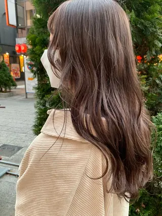 セミロング カラー 平野 優奈のヘアスタイル