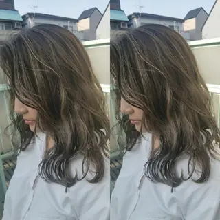 ミディアム 今中 小百合のヘアスタイル