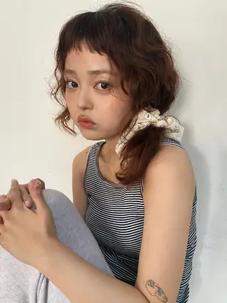 セミロング YUUKI/ウルフ .ボブパーマのヘアスタイル