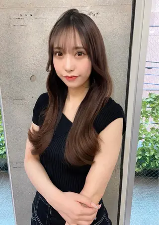 ロング 大人可愛いレイヤー 大田のヘアスタイル
