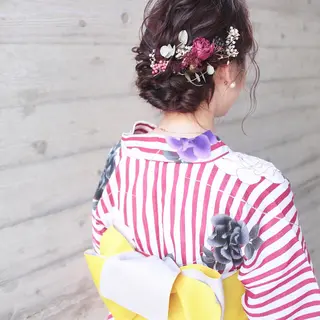 ヘアアレンジ クニモトハルナ ボブ/柔らかカラーのヘアスタイル