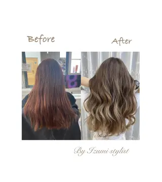 ロング カラー パーマ ヘアアレンジ キッズ ネイル 豊橋美容院 ソンリエのヘアスタイル