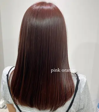 セミロング カラー ハッシュカット 暖色カラー/伊藤菜月のヘアスタイル