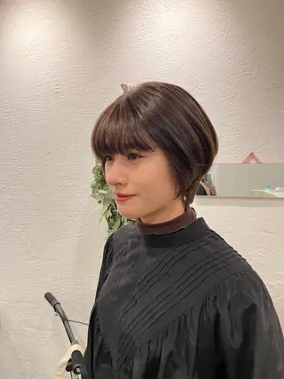 ショート カラー うる艶カラー/恵比寿 ベージュ/丸山陽平のヘアスタイル