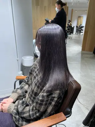 セミロング カラー レイヤー/ハッシュ 渋谷/サッタのヘアスタイル