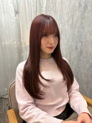 ロング こうき/前髪割れ癖 改善/カット/カラーのヘアスタイル