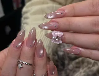 ネイル By moonネイル 🌷ワンホン/韓国風のネイルデザイン