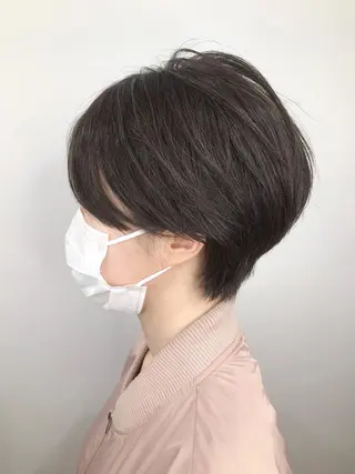 ショート インナーカラー/ ストレート/奥野洸也のヘアスタイル