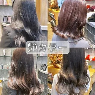 セミロング カラー 縮毛矯正・似合わせ タナカ レイヤのヘアスタイル