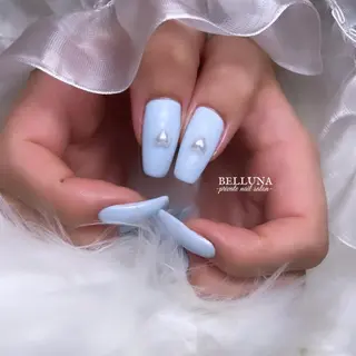 ロング ネイル BELLUNA Mizuki❤︎のネイルデザイン