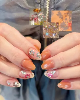 ネイル 河内花園｜YURIN 韓国ガーリー🎠のネイルデザイン