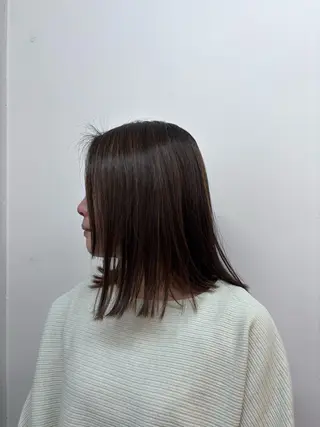 ミディアム カラー みぞぐち じゅりのヘアスタイル