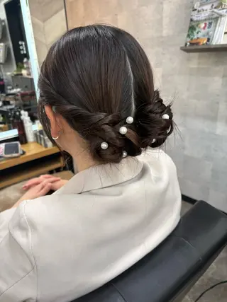 セミロング ヘアアレンジ SHANTi 飯塚 ヘアセット/髪質改善のヘアスタイル