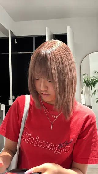 ミディアム 盛れる透明感カラー・ momokaのヘアスタイル