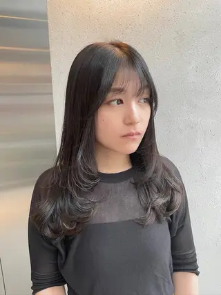 セミロング カラー 【azure横浜】 🧸misaki🌸のヘアスタイル
