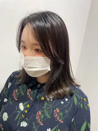 ミディアム 韓国/顔周りカット /キム チョウヒのヘアスタイル