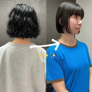 ショート パーマ nono/パーマ /顔まわりカット🐈のヘアスタイル