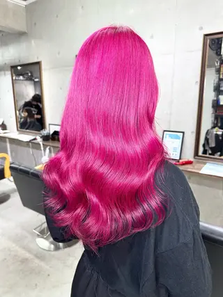ロング カラー 名古屋のピンク好き かずくん🦩のヘアスタイル