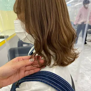 ミディアム カラー ヘアアレンジ mai🍑暖色カラー /レイヤー💖のヘアスタイル
