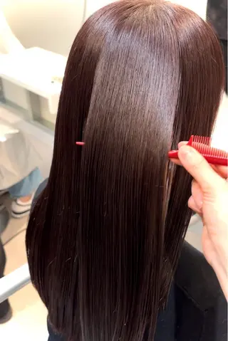 セミロング カラー 渋谷 とまとのヘアスタイル