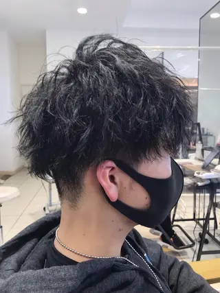 ショート パーマ メンズ 中野 克也のヘアスタイル