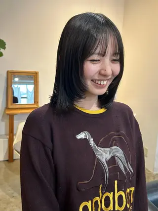 ミディアム ORe'S HAIR BE　GLaDまなみのヘアスタイル