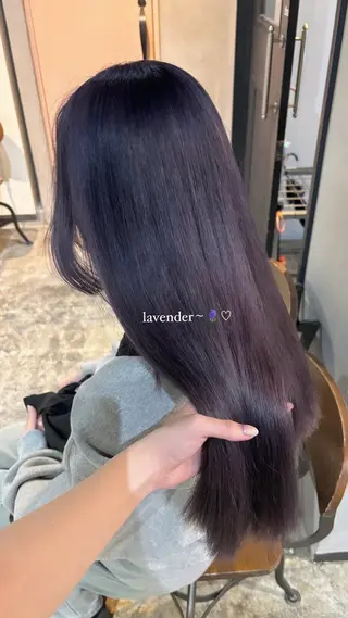 ロング カラー 光本 杏のヘアスタイル