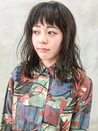 ミディアム モエ 代々木公園/神山町のヘアスタイル