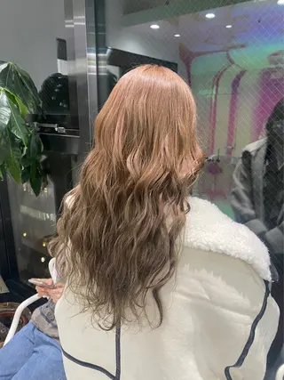 ロング カラー パーマ ヘアアレンジ メンズ 🤍透明感カラー🤍 似合わせ🤍AINEのヘアスタイル