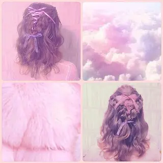 ミディアム ヘアアレンジ キッズ 錦糸町駅前サロン🎀 髪質改善千早のヘアスタイル