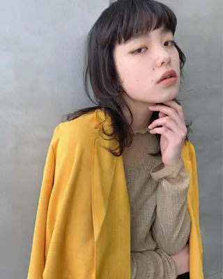セミロング カラー 🐝 hachi🐝のヘアスタイル