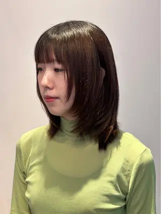 ミディアム ナチュラル大人っぽい スタイル　MAORIのヘアスタイル