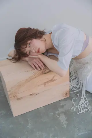 ミディアム カラー パーマ robe 田中 実友のヘアスタイル