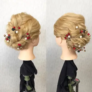ヘアアレンジ ツノガイ エリのヘアスタイル