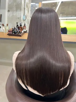 ロング ヘアアレンジ パーマ カラー 【ヘアケア特化型】 newi天王寺のヘアスタイル