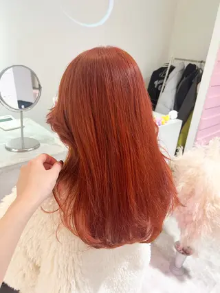 セミロング カラー 🎀ダブルカラー/ ピンク×ガーリー🎀のヘアスタイル
