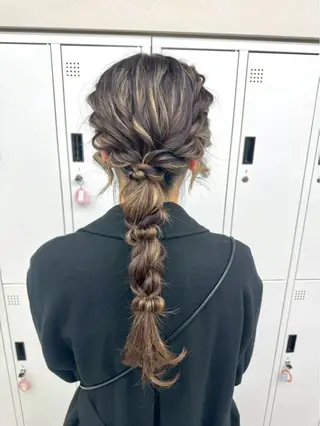 ロング ヘアアレンジ 横浜 アレンジ🎀/ エクステ🌙┊︎もものヘアスタイル