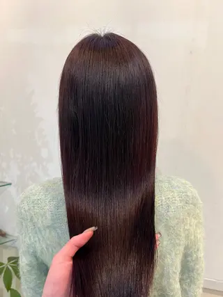ロング カラー ブリーチしない暖色 カラー🥀杉 優菜のヘアスタイル
