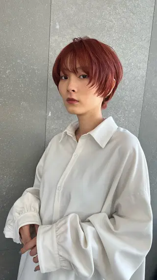 ショート カラー ♥️ブリーチなしW/ カラー/優希/大宮のヘアスタイル