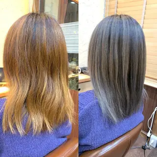 セミロング カラー パーマ ヘアアレンジ メンズ キッズ ネイル マツエク・マツパ 髪質改善 艶髪🔵ﾌｾﾅｵﾔのヘアスタイル