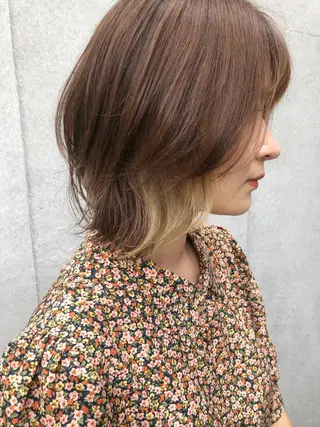 ミディアム カラー カラー職人 なかもと たつひろのヘアスタイル