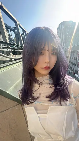 ロング カラー レイヤー/ウルフ ハイトーンhiroのヘアスタイル