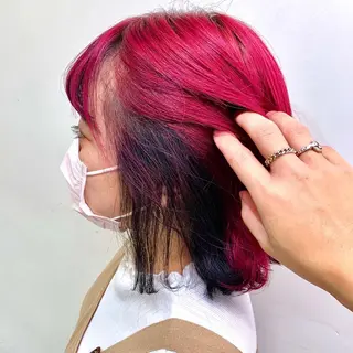 ミディアム カラー ヘアアレンジ 🤍韓国ヘア特化 🤍力丸🤍のヘアスタイル