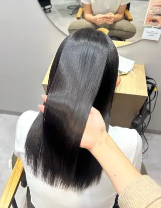 ロング パーマ 立川 🫧 ブリーチ 艶髪カラー🧸✨️のヘアスタイル