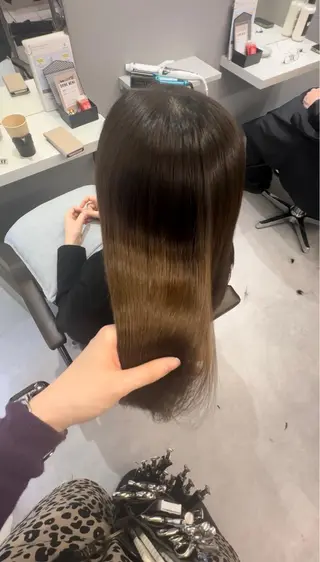 ロング 韓国風✨髪質改善✨ 縮毛矯正✨松浦知奈美のヘアスタイル