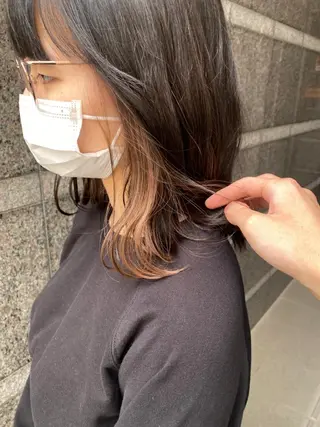 ミディアム カラー 美髪改善・レイヤー tadasuke⭐️のヘアスタイル