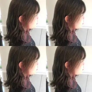 ミディアム カラー 小栗 麻衣のヘアスタイル