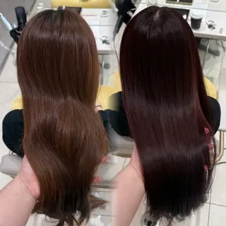 ロング カラー 内田 志乃のヘアスタイル