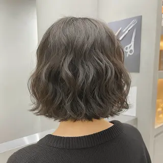 ショート カラー パーマ 縮毛矯正/ウルフ/ ボブ/増田のヘアスタイル